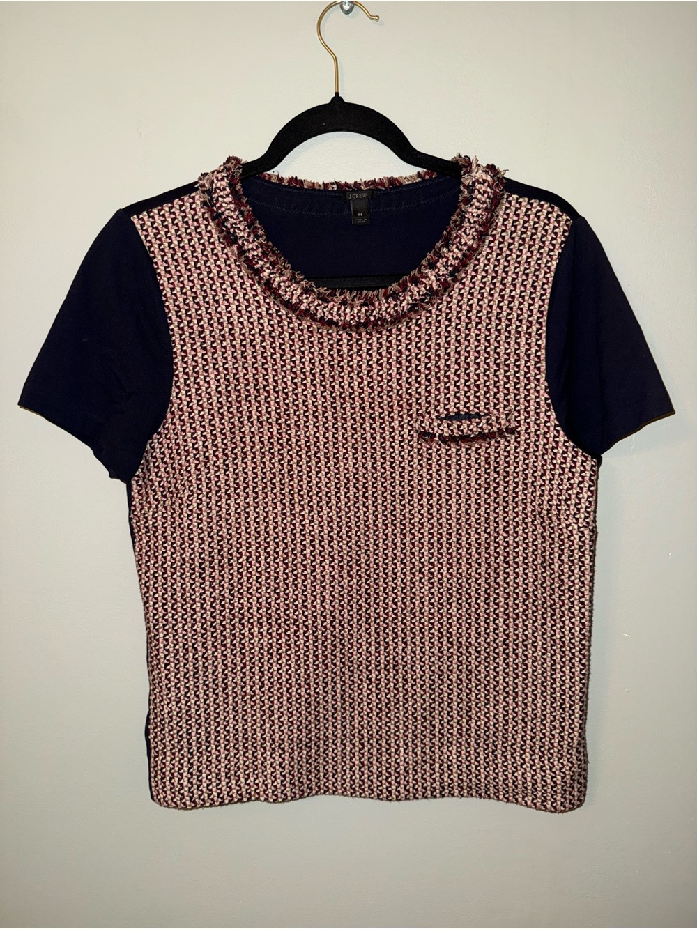 J. Crew tweed top size Medium M work top T-shirt